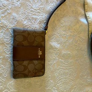 Brown Coach wallet/ mini purse
